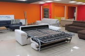Rozkládací pohovka na každodenní spaní STEEL XXL | dvouzónový zpevněný lamelový rošt 160x200cm | rozložená 009 - Sofabed