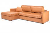 Rozkládací sedací souprava na každodenní spaní Steel natural kůže 003 - rozklad - Sofabed