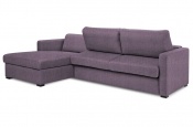 Rozkládací sedací souprava na každodenní spaní Steel lila 003 - rozklad - Sofabed