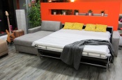 Rozkládací pohovka na každodenní spaní STEEL XXL | rohová verze s úložným prostorem | lůžko s matrací 160x200cm rozložená 055 - Sofabed